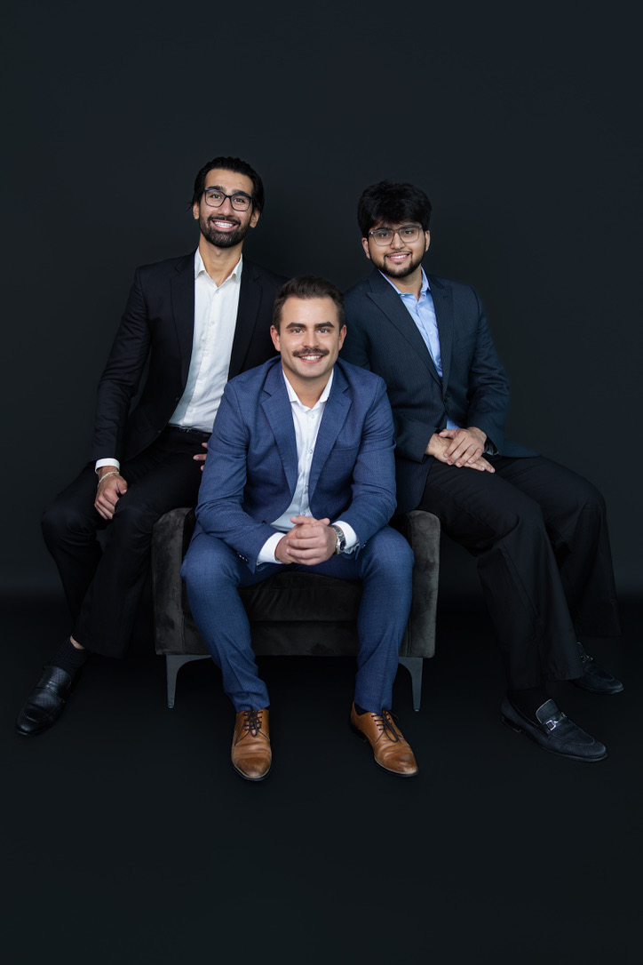 Zachary Siegel, Haroon Memon, and Sajid Memon, the three founders of Everbook